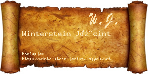 Winterstein Jácint névjegykártya